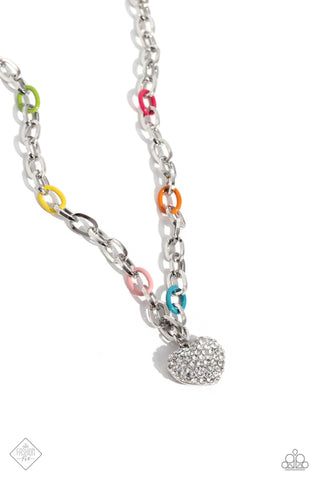 Paparazzi Colorful Candidate - Multi Heart Necklace