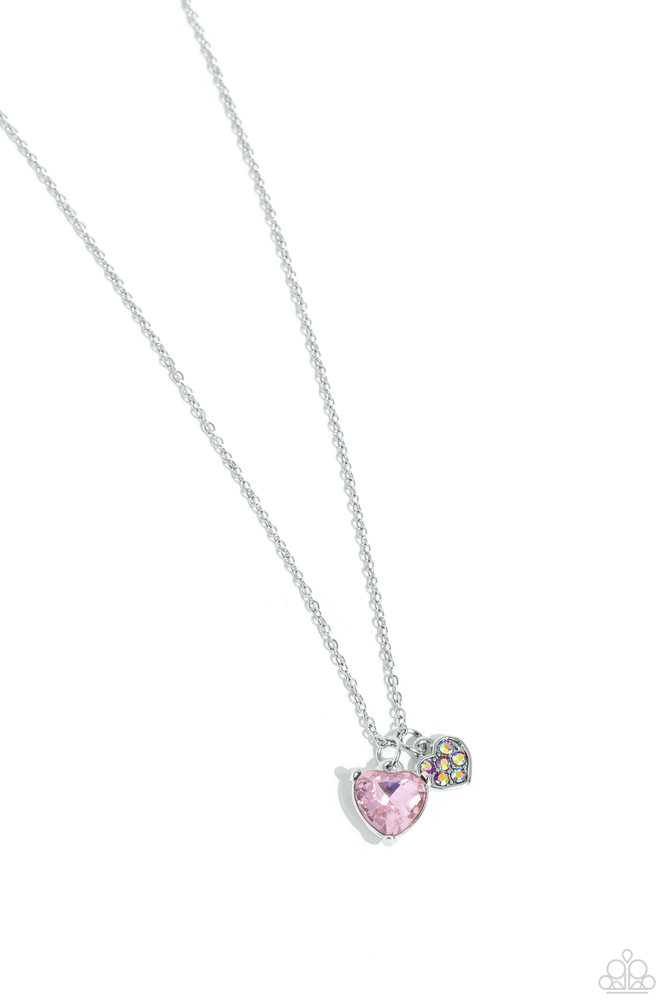 Paparazzi Devoted Delicacy - Pink Heart Necklace