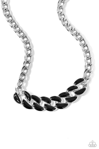 Paparazzi CURB Craze - Black Necklace