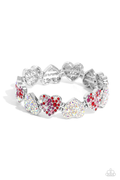 Paparazzi Headliner Heart - Multi Heart Bracelet