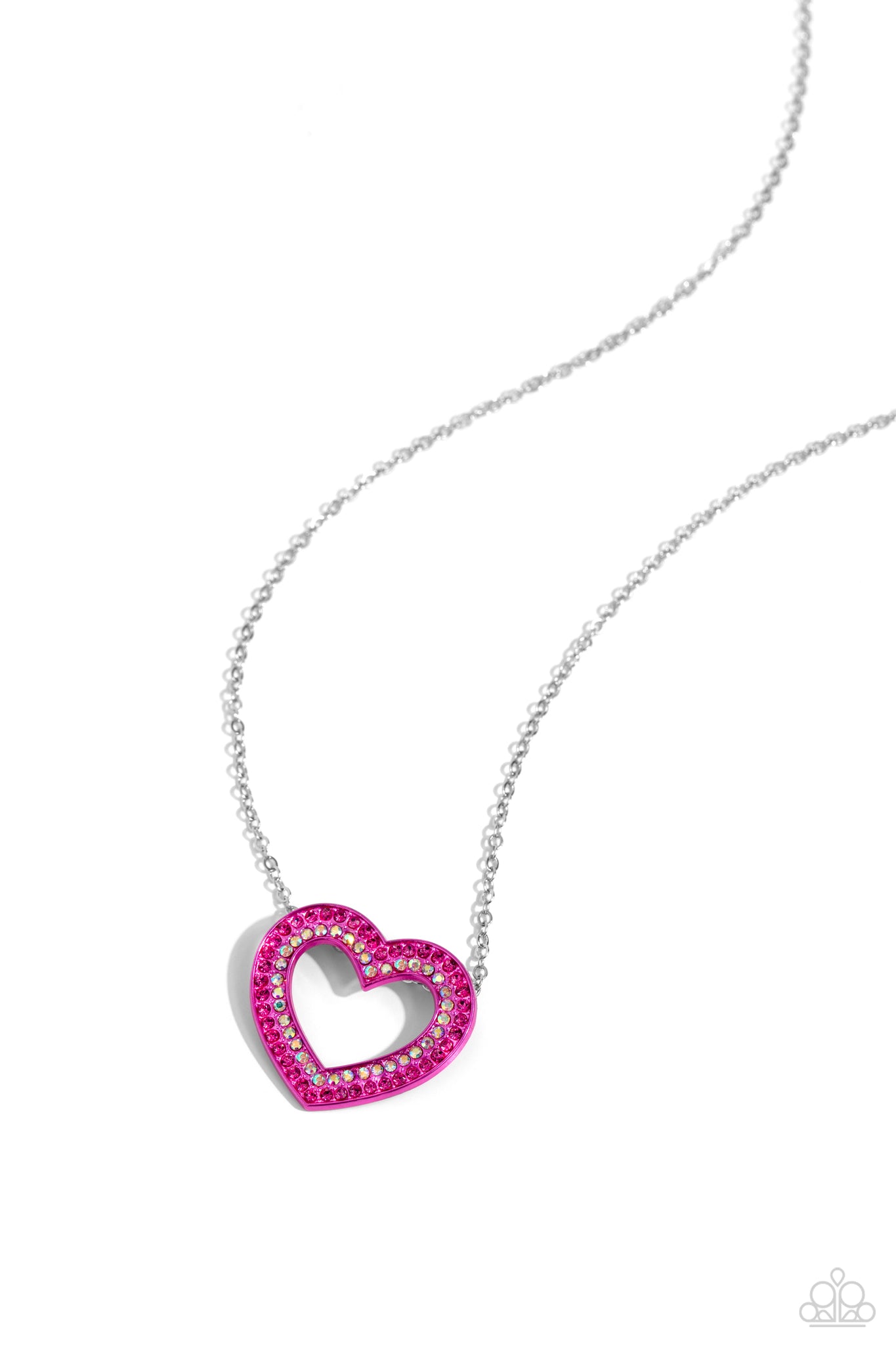 Paparazzi Hyper Heartland - Pink Heart Necklace