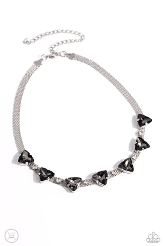 Paparazzi Strands of Sass - Silver Choker Necklace