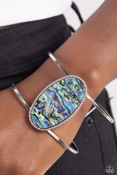 Paparazzi Enigmatic Energy - Blue Cuff Bracelet