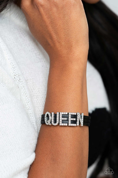 Paparazzi Queen of My Life - Black Magnetic Bracelet