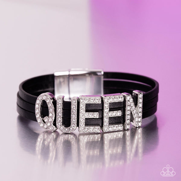 Paparazzi Queen of My Life - Black Magnetic Bracelet