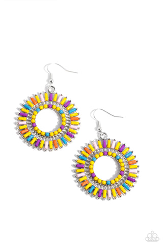 Paparazzi Ferris Wheel Finale - Yellow Earrings