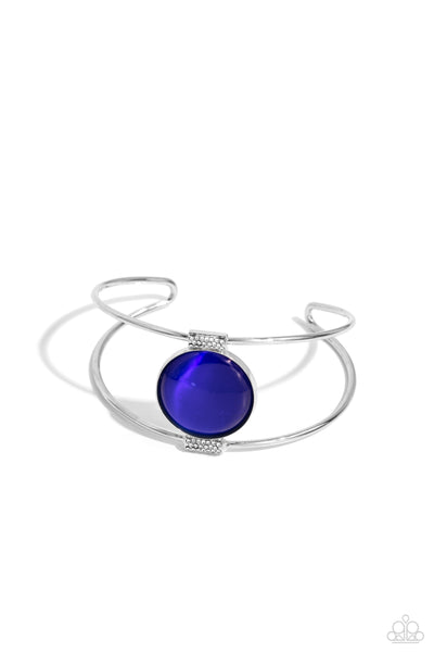 Paparazzi Candescent Cats Eye - Blue Cuff Bracelet