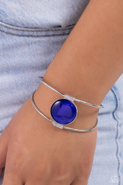 Paparazzi Candescent Cats Eye - Blue Cuff Bracelet