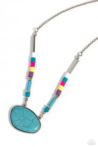 Paparazzi Seize the Sahara Multi Turquoise Necklace