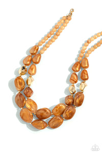 Paparazzi Seize the Statement - Brown Necklace