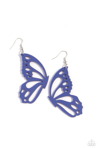 COMING SOON Paparazzi 
WING of the World - Blue Butterfly Earrings