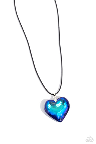 COMING SOON Paparazzi Seize the Simplicity - Blue UV Heart Necklace