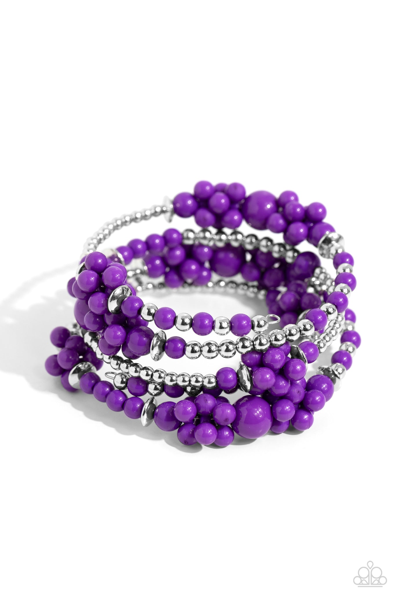 Paparazzi Compelling Clouds - Purple Coil Bracelet