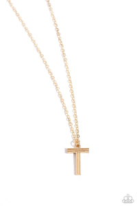 Paparazzi 
Leave Your Initials - Gold - T Necklace