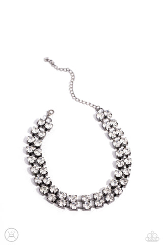 Paparazzi Glistening Gallery - Black Choker Necklace