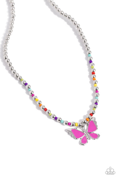 Vibrant Flutter - Multi Butterfly Necklace