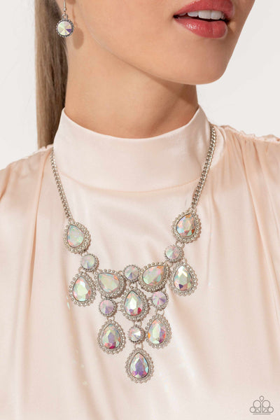 Paparazzi Dripping in Dazzle - Multi Iridescent Necklace