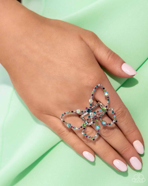 Paparazzi Soaring Sprinkles - Multi Butterfly Ring