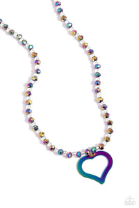 Paparazzi Faceted Factor Oil Spill Multi Necklace