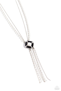 Paparazzi I Pinky SQUARE - Black Pearl Necklace