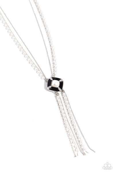 Paparazzi I Pinky SQUARE - Black Pearl Necklace