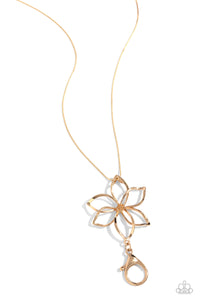 COMING SOON Paparazzi Flowering Fame - Gold Lanyard Necklace