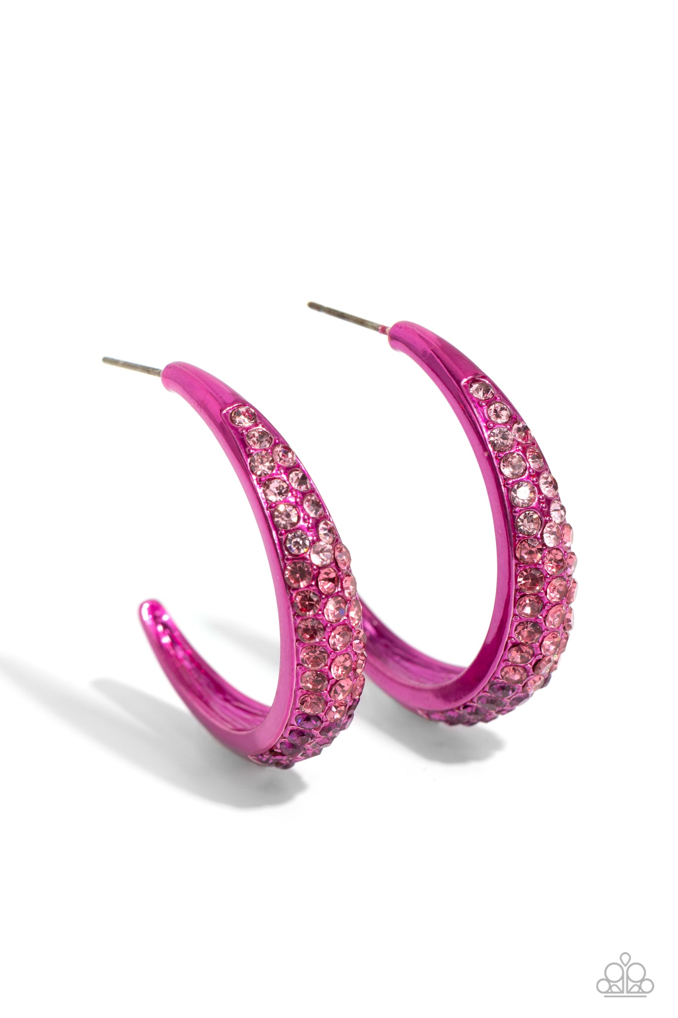 Paparazzi Obsessed with Ombré - Pink Hoop Earrings