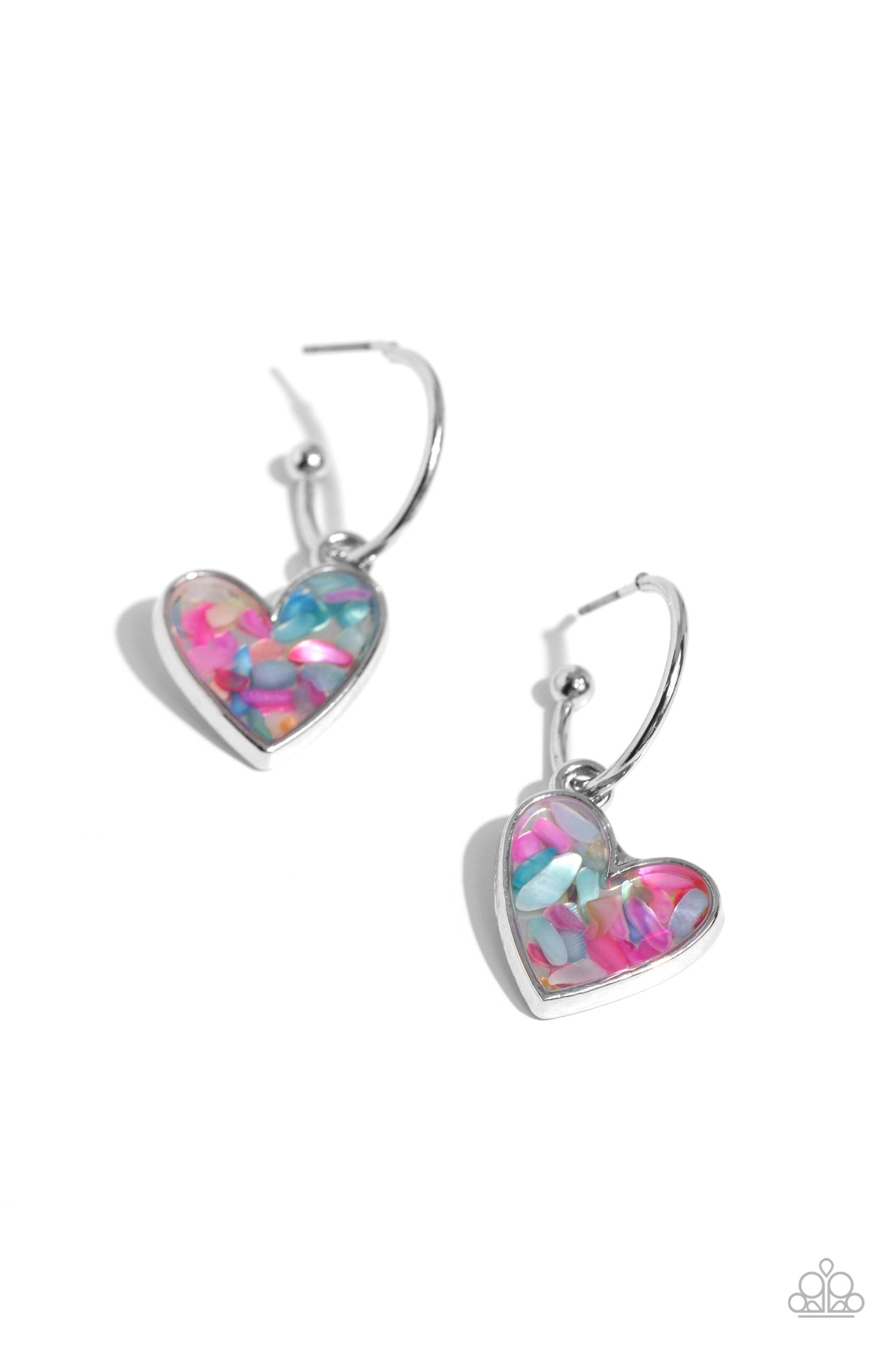 Paparazzi Shell Signal - Mini Heart Pink Earring