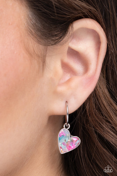 Paparazzi Shell Signal - Mini Heart Pink Earring