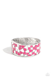 Paparazzi Penchant for Patterns - Pink Hinged Bracelet