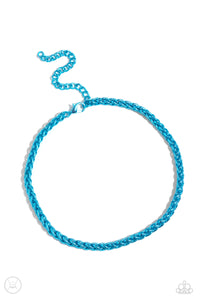 Paparazzi Braided Battalion - Blue Necklace