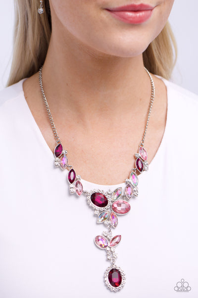 Paparazzi Generous Gallery - Pink Iridescent Necklace