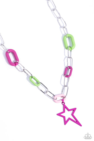 Paparazzi Stargazing Show - Pink Necklace