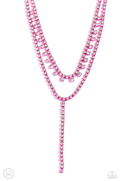 Paparazzi Champagne Night - Pink Necklace