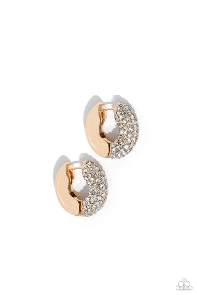 Paparazzi Combustible Confidence - Gold Mini Hoop Earrings