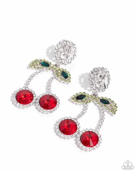Paparazzi Cherry Picking - Red Cherry Earrings