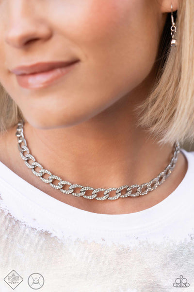 Paparazzi Fiercely Independent  White Choker Necklace