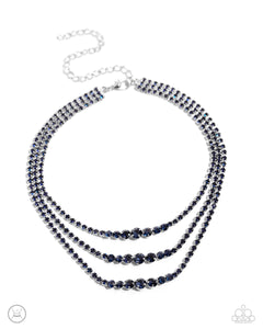 Paparazzi Dynamite Debut - Blue Choker Necklace