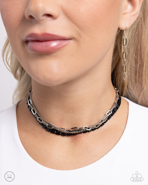 Paparazzi LAYER of the Year - Black Choker Necklace