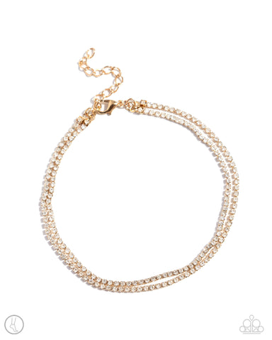 Paparazzi Dainty Declaration - Gold Anklet