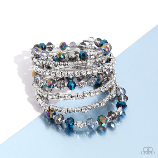 Paparazzi Sizzling Stack - Multi Oil Spill Coil Bracelet