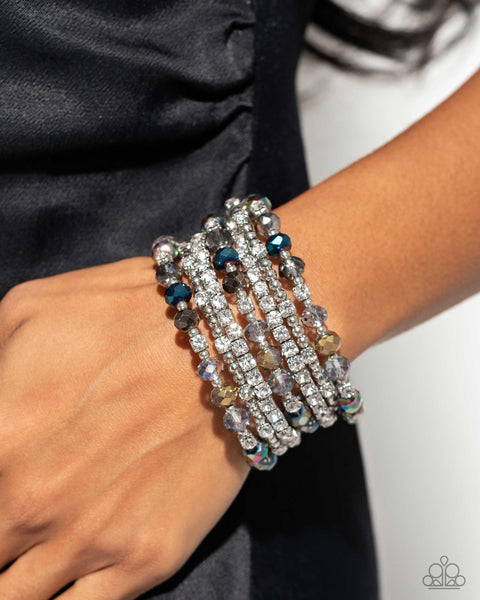 Paparazzi Sizzling Stack - Multi Oil Spill Coil Bracelet