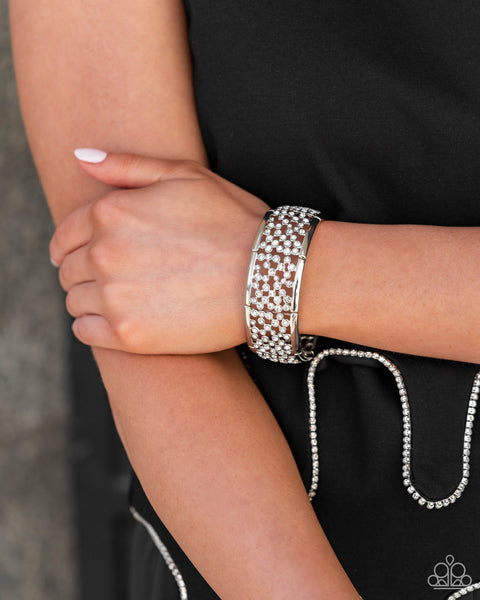 Paparazzi Subtly Scattered - White Bracelet