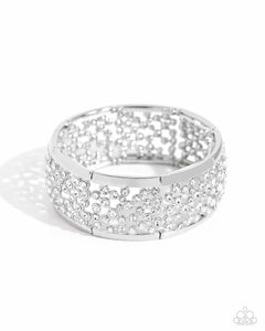 Paparazzi Subtly Scattered - White Bracelet