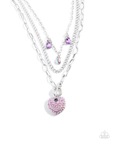 Paparazzi HEART History - Purple Heart Necklace