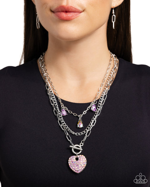 Paparazzi HEART History - Purple Heart Necklace