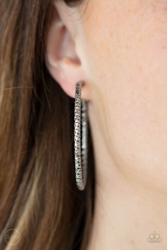 Paparazzi Subtly Sassy - Silver Hoop Clip on Earrings Earrings
