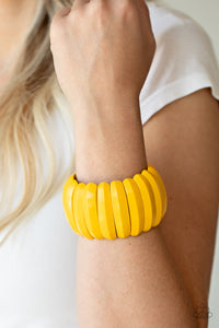 Paparazzi Colorfully Congo - Yellow Bracelet