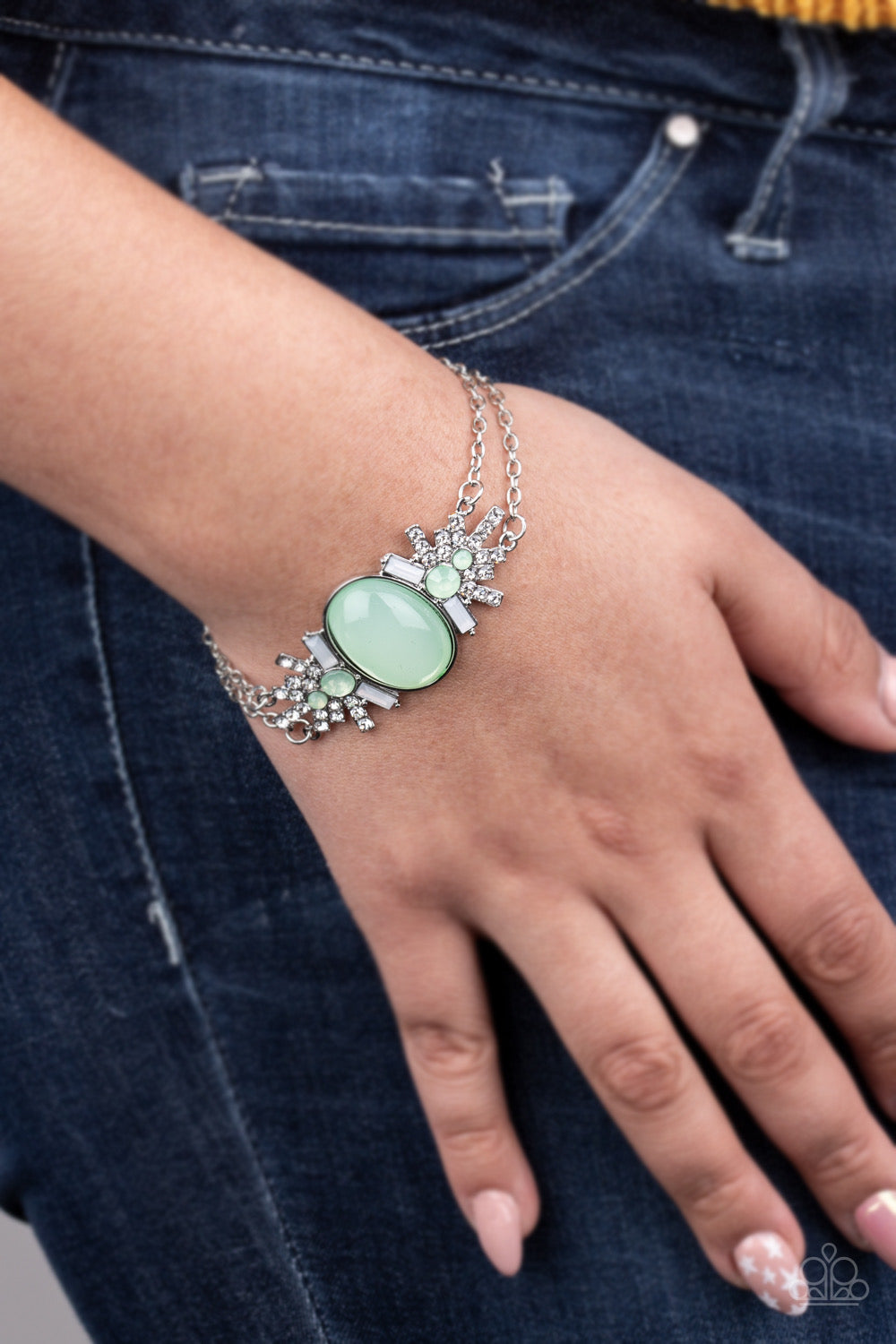 Paparazzi Brilliantly Boho - Green Bracelet