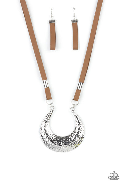 Paparazzi Majorly Moonstruck - Brown Necklace